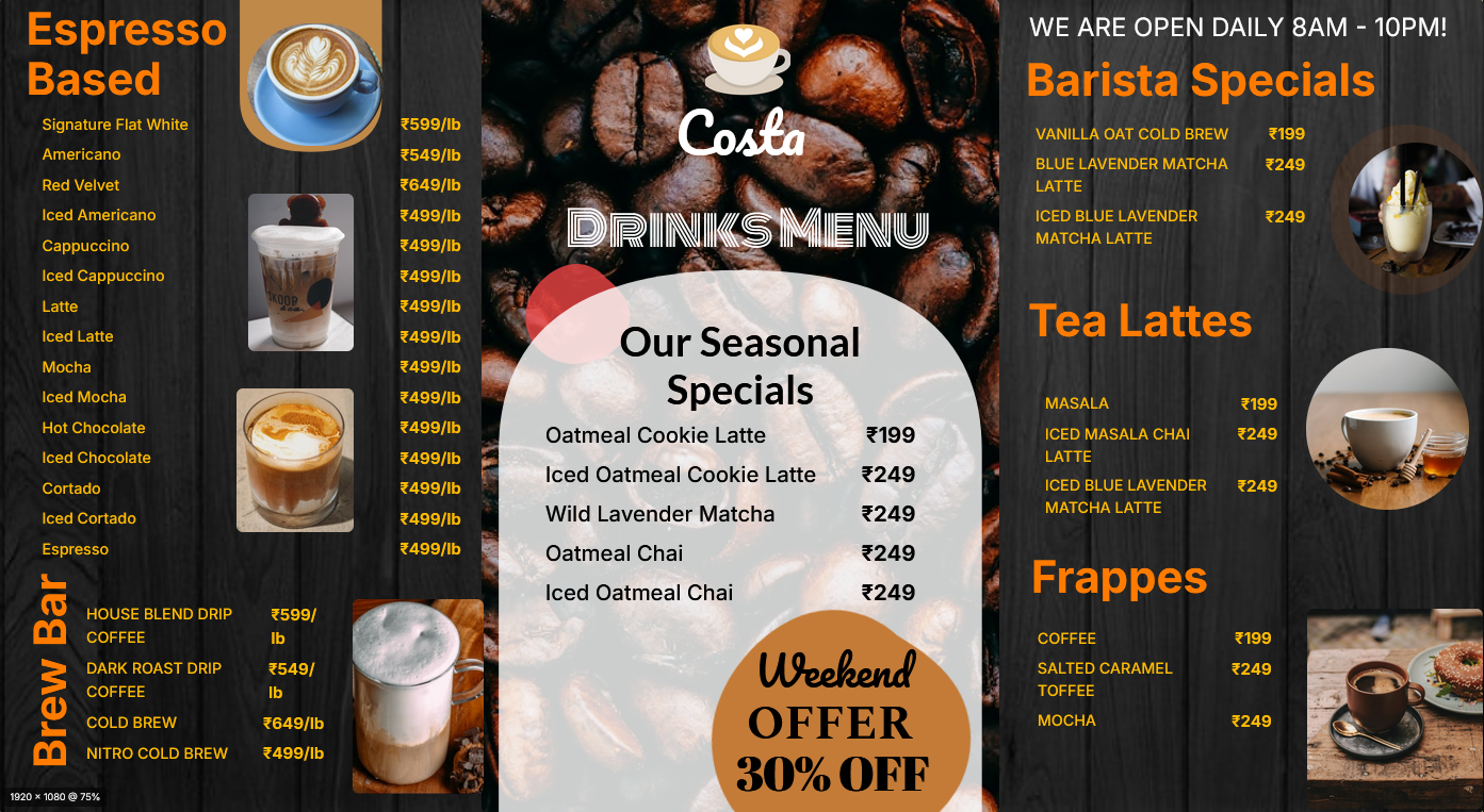 Coffee Shop Template