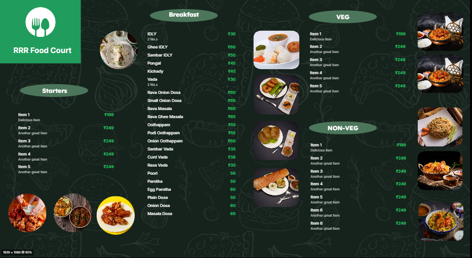 Indian Food Court Template